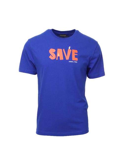 Save animal free print half sleeve T-shirt Save The Duck | T-Shirt | DT1198MBESY190049